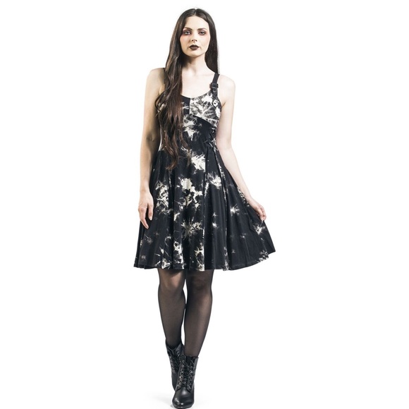 Dresses & Skirts - Chemical Black Tie Dye Skater Dress